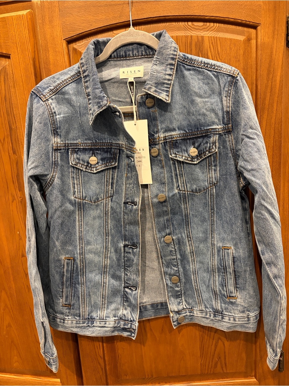 NWT Risen oversized denim jacket size small